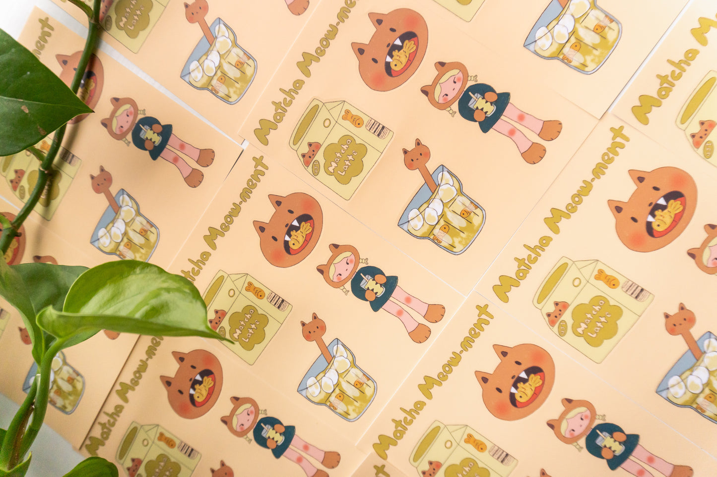 Matcha girl stickersheet