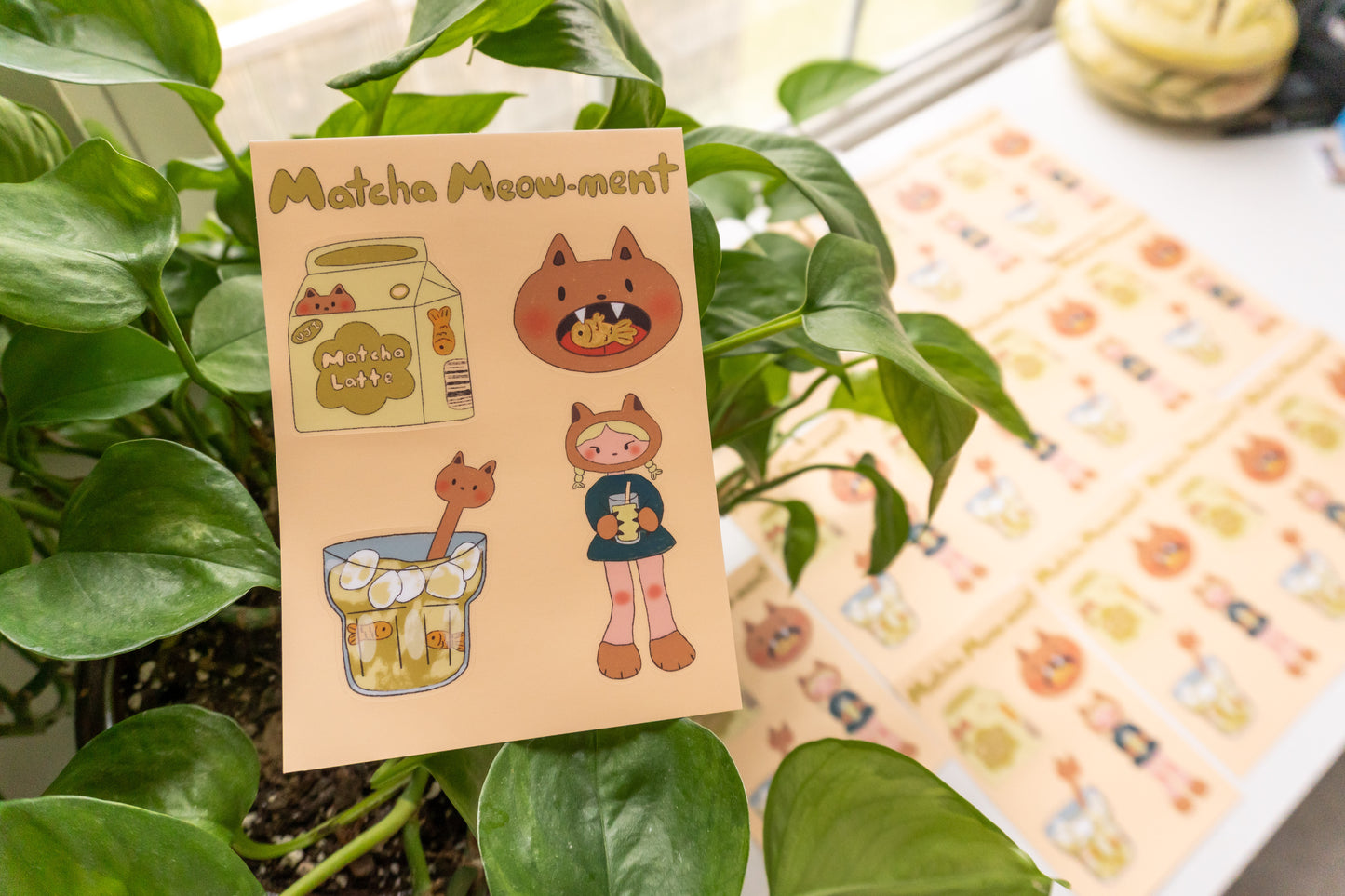 Matcha girl stickersheet