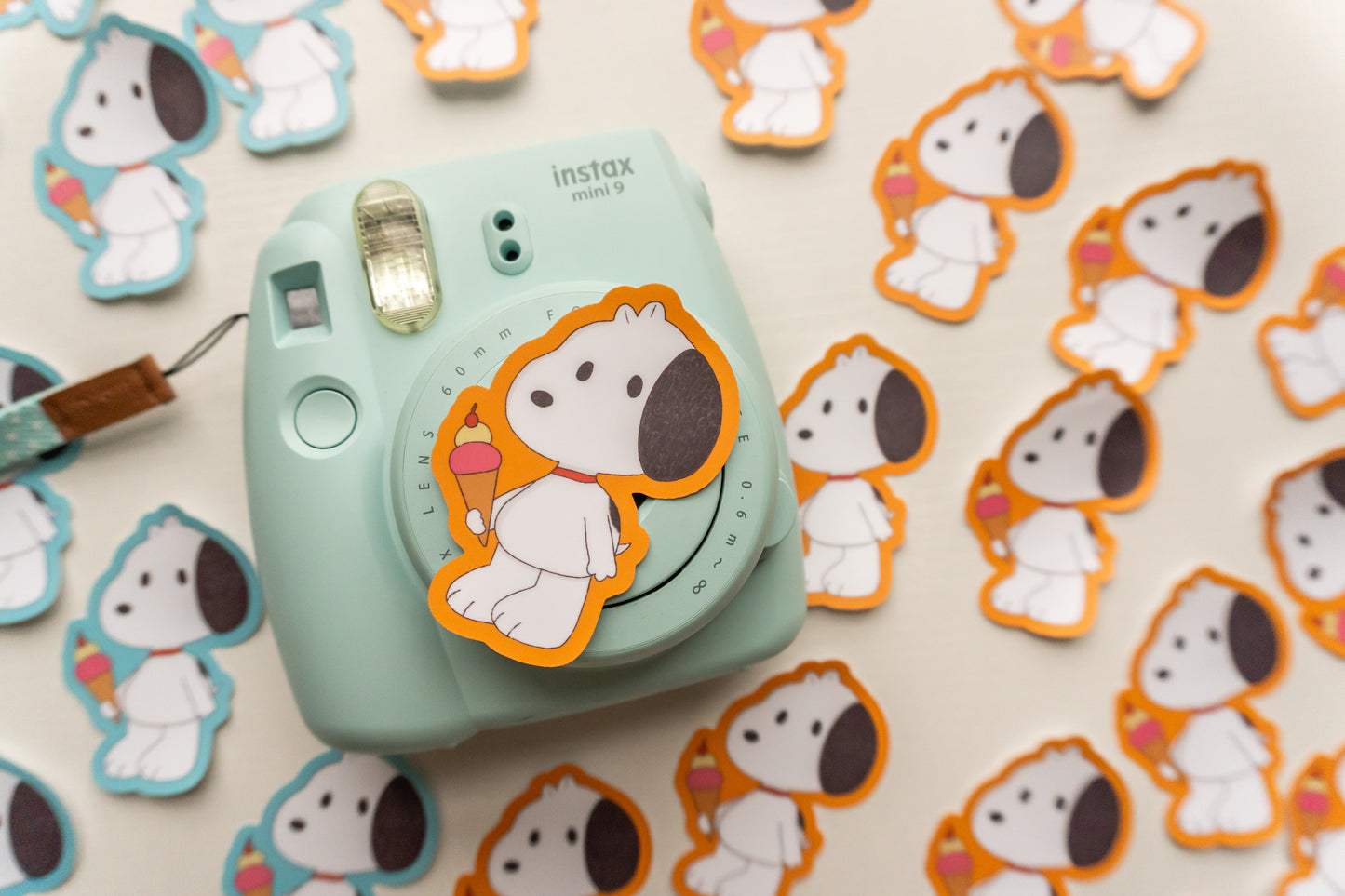 Puppy ice cream sticker