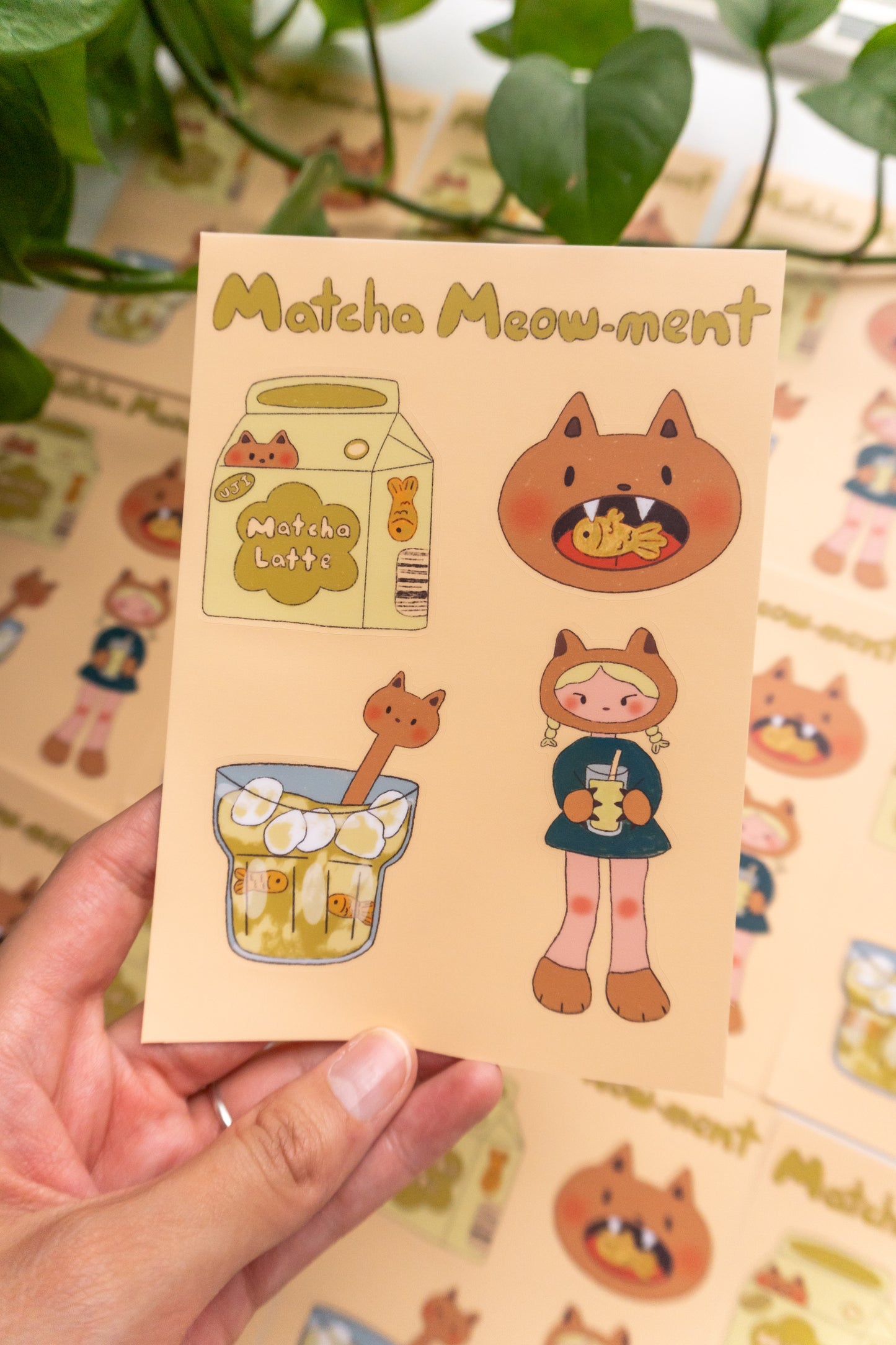 Matcha girl stickersheet