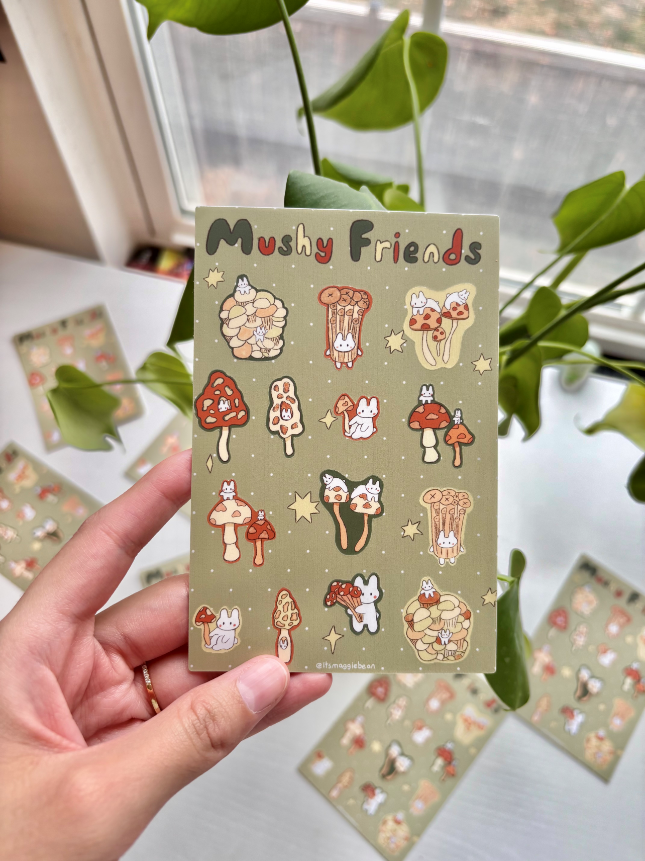 Mushy friends Sticker sheet 🍄🐇