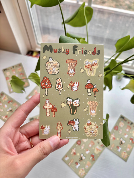 Mushy friends Sticker sheet 🍄🐇