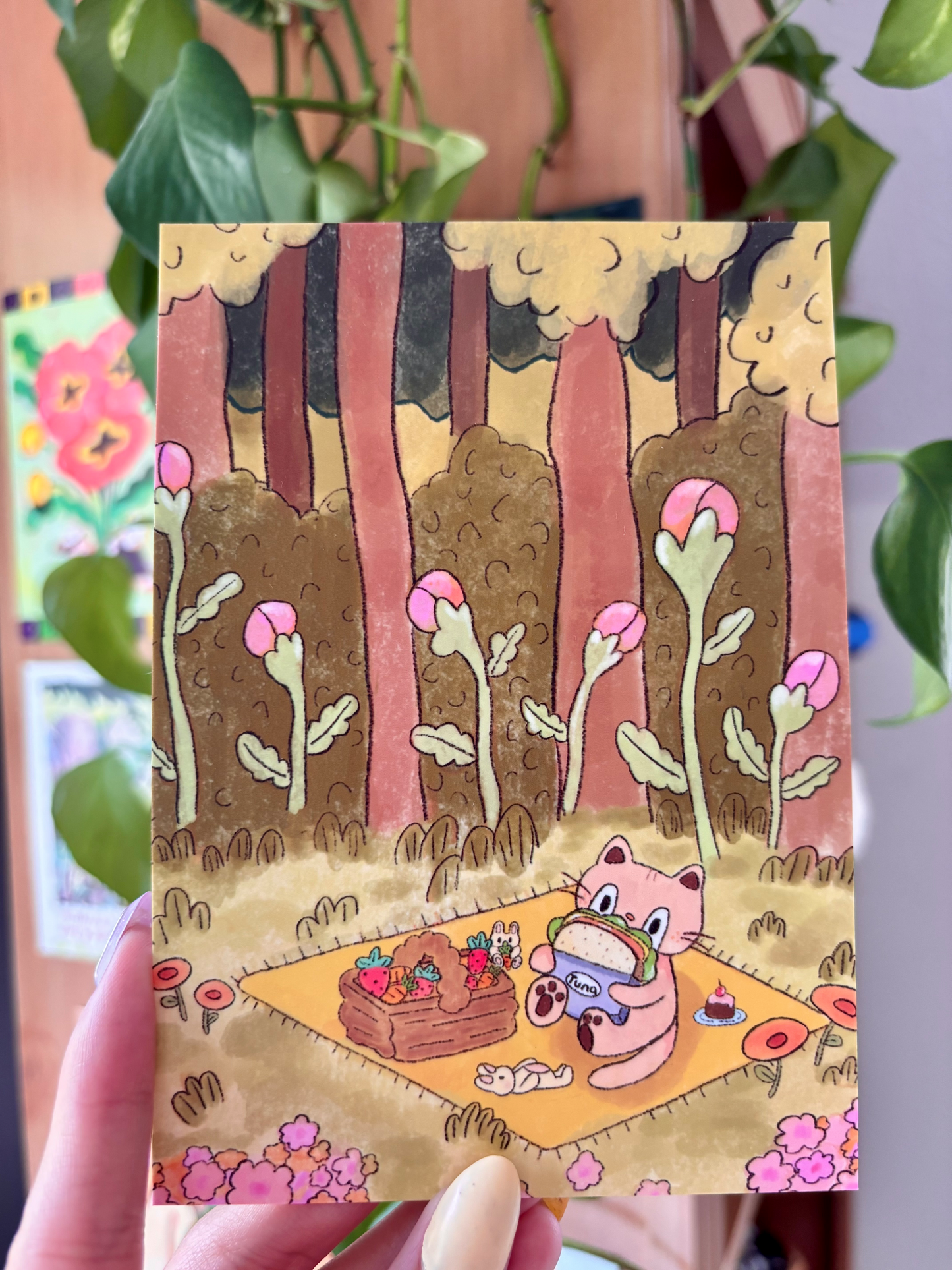 Kitty Picnic Print